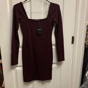 Long sleeve body con dress